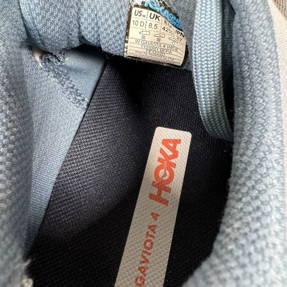 Hoka One One Gaviota 4 Womens 10 Blue Shoes Running Gym Comfort Trainer Sneakers - Picture 10 of 10